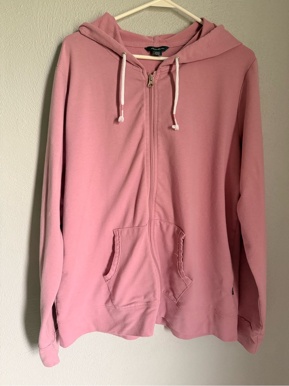 Eddie Bauer Pink Full-Zip Hoodie with Drawcords